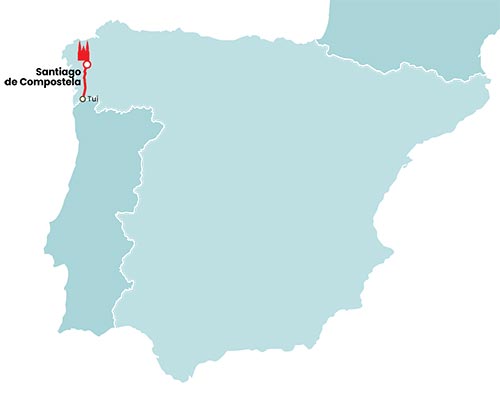 Mapa: Portugalgo bidea