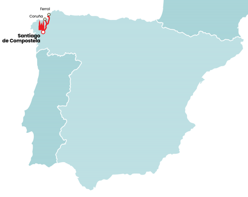 Mapa: Camino Inglés